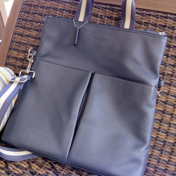 coach mens foldover tote